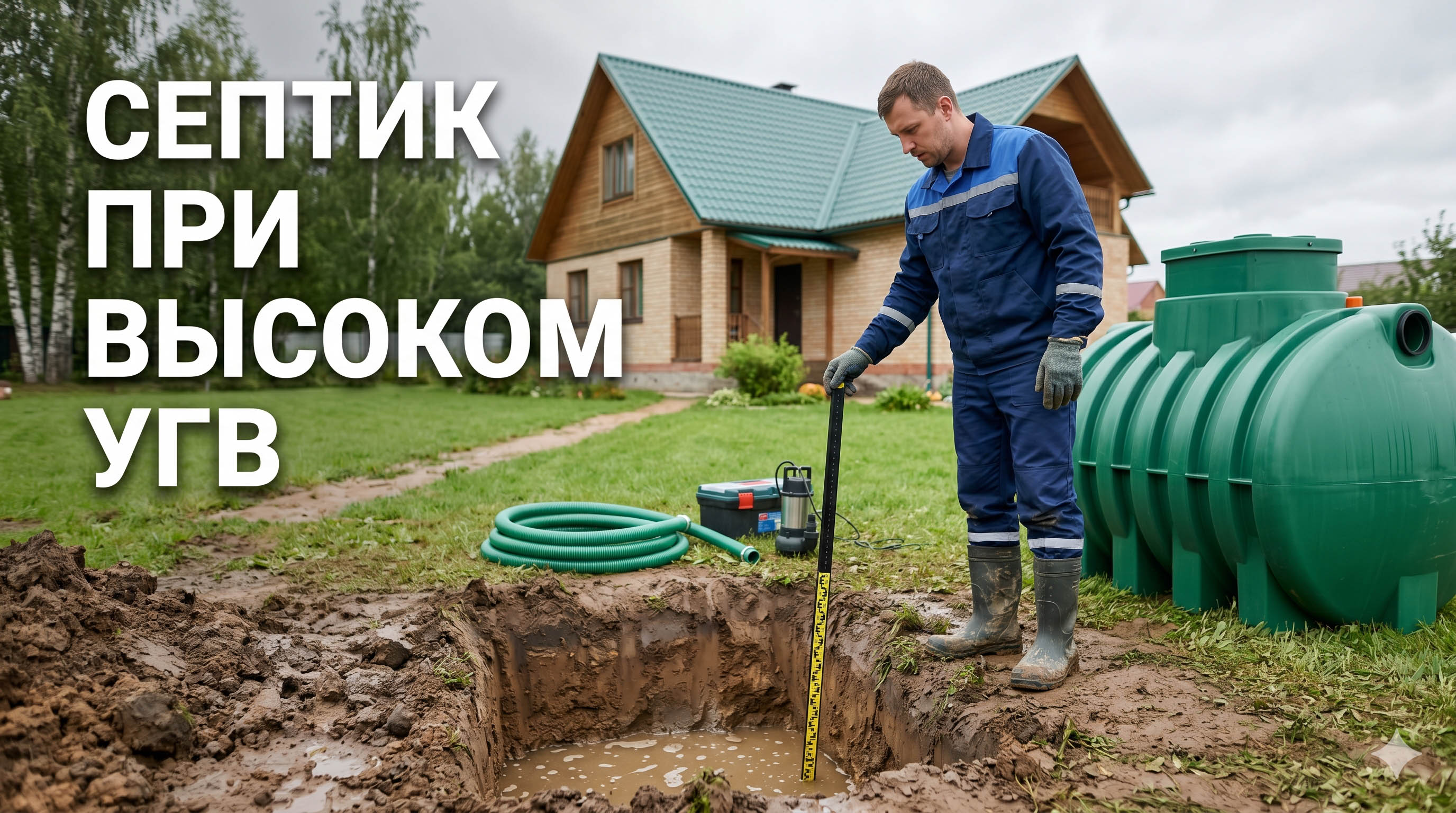Высокие грунтовые воды: какой септик выбрать для загородного дома в Подмосковье