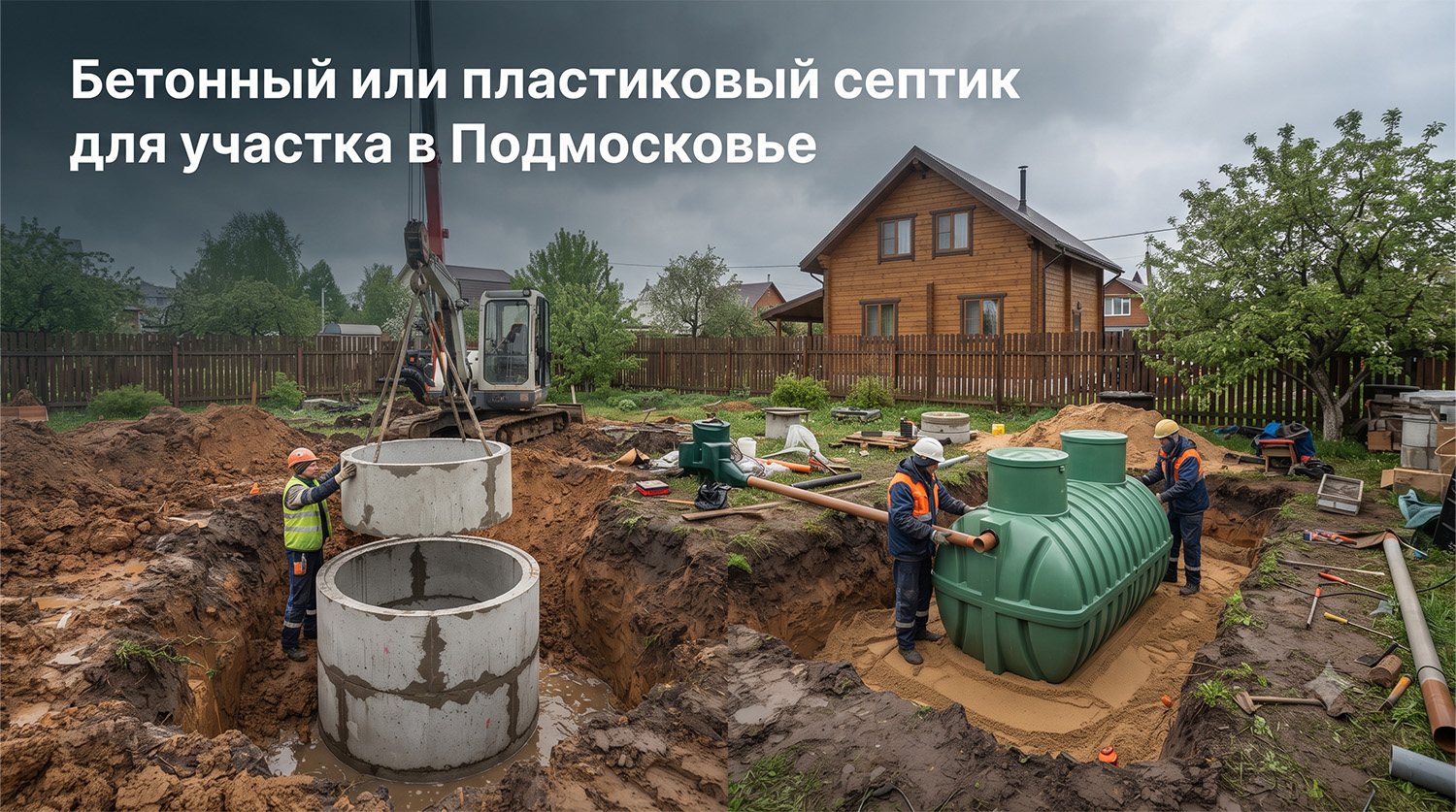 Бетонный или пластиковый септик: что выбрать для участка в Подмосковье