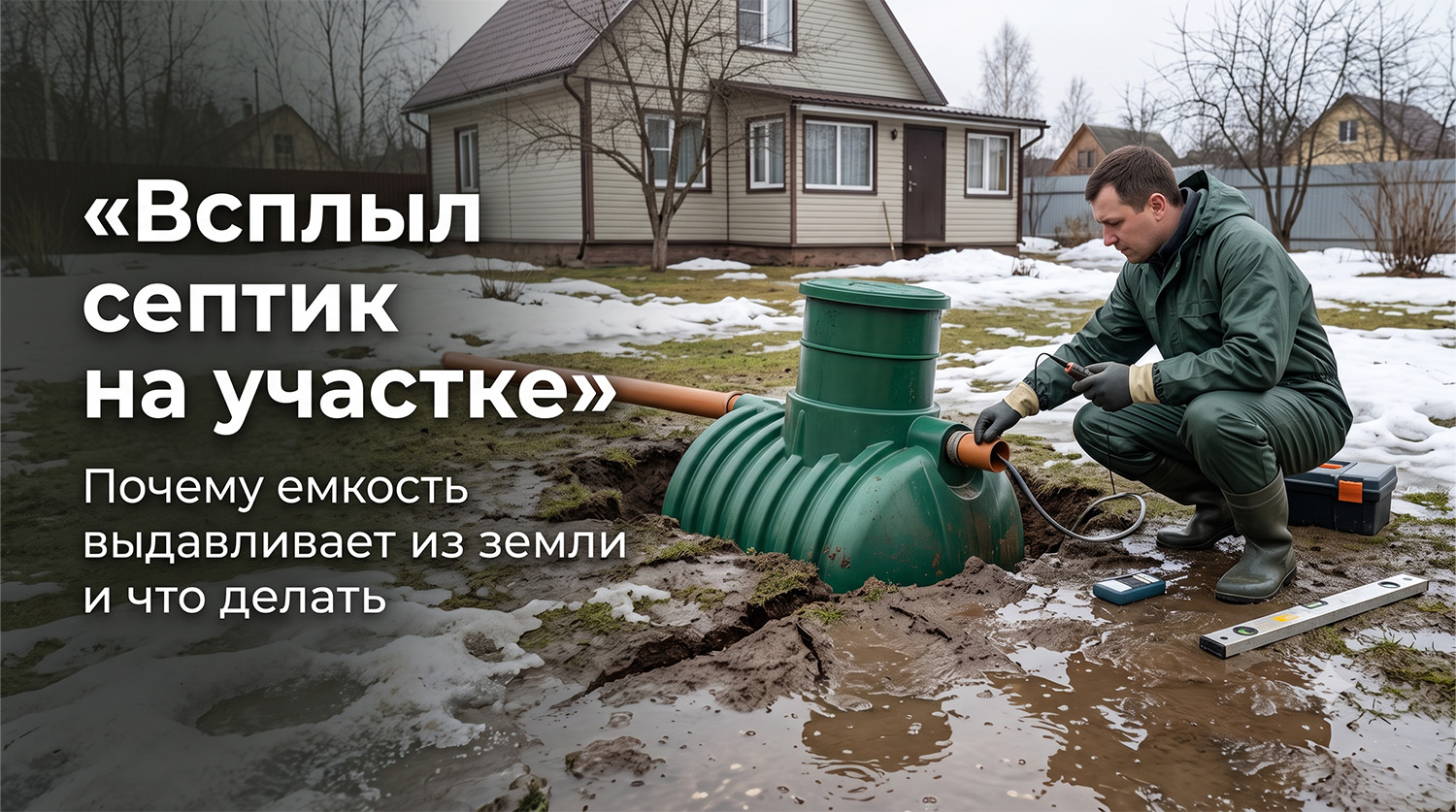 Всплыл септик на участке: почему выдавливает емкость из земли в Подмосковье и что делать